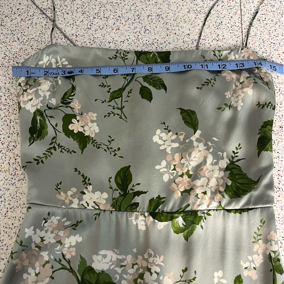 Reformation Frankie Silk Maxi Slip Dress Tea Garden Floral Slit Women’s Size 4 - Picture 10 of 12